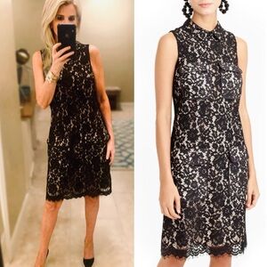 JCrew First Lady Black Lace Pocket Dress